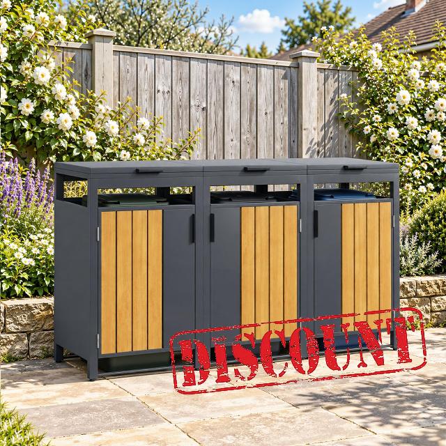 Aoxun 3 Wheelie Bin Storage