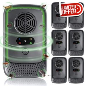 6‑Pack Ultrasonic Pest Repeller with 4 Modes – Plug‑in Pest Control for Mice