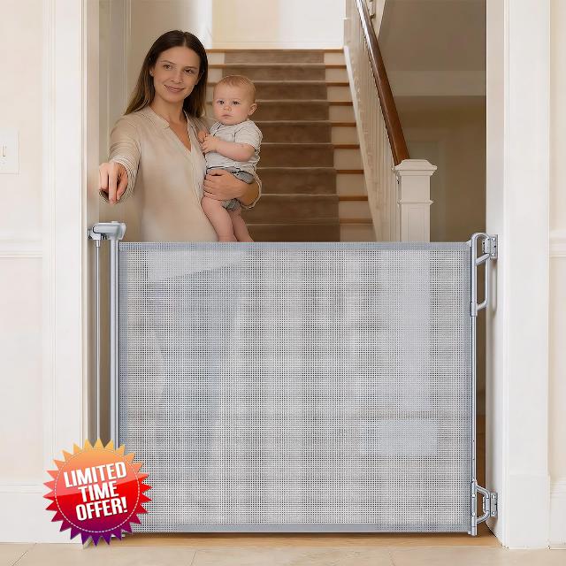 SPACEANY Retractable Baby Gate