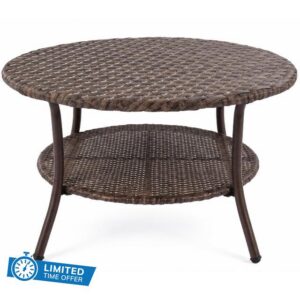 Aviina Rattan Garden Round Coffee Table