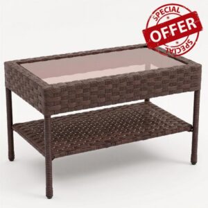 Aviina HDPE Rattan Garden Coffee Table