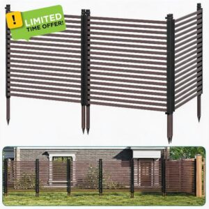 3-Panel Outdoor Privacy Fence