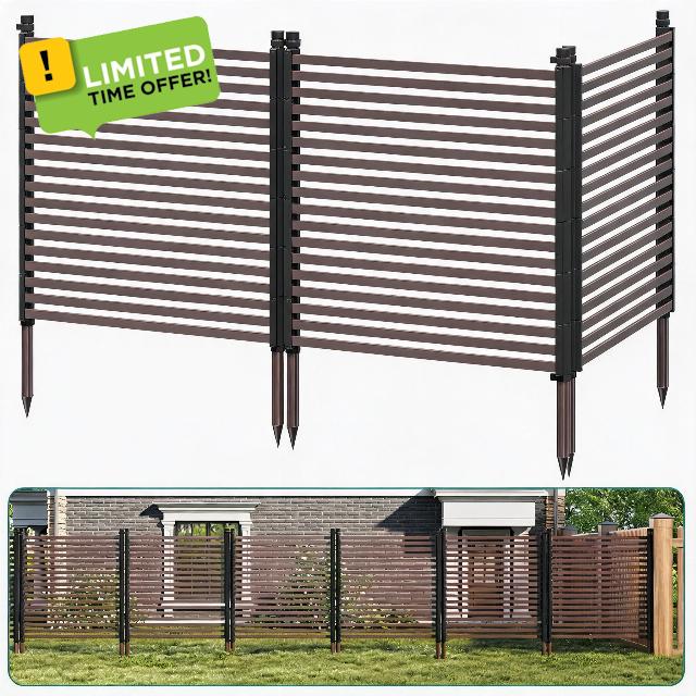 3-Panel Outdoor Privacy Fence