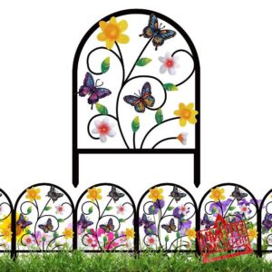 4 Pcs Butterfly Decorative Garden Fence 42x30cm