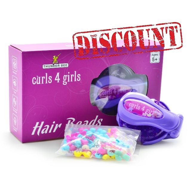Thunder Bee Curls 4 Girls Hair Beads Styling Kit Creative Hair Toy 5+