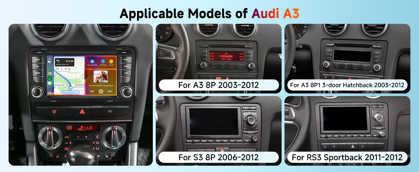 the applicable models of audi a3