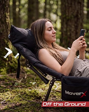 MoverX Lightweight Camping Chair, Folding Camping Chair, Portable Camp Chairs, Folding Chairs for...