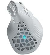 Strikonx SOLAKAKA E9 PRO Ergonomic MMO Wireless Gaming Mouse-36000 DPI | PAW3395 Sensor,2.4G/BT/U...